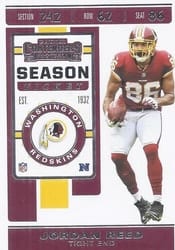2019 Panini Contenders Base Set Jordan Reed #62 card