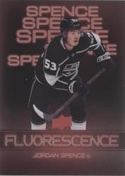2022-23 Upper Deck Flourescence Gold Parallel Jordan Spence #F-9 card