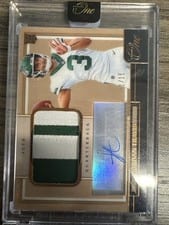 2024 Panini One Premium Rookie Patch Autographs Jordan Travis #105 card