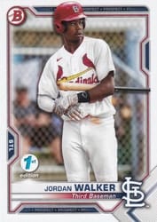 2021 Bowman 1st Edition Base Set Jordan Walker #BP-146 card