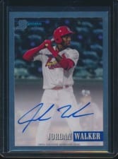 2021 Bowman Heritage Chrome Prospect Autographs Jordan Walker #93PA-JWA card