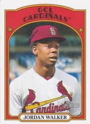 2021 Topps Heritage Minor League Base Set Jordan Walker #77 card