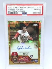 2023 Topps Chrome Update Sapphire Edition Autographs Jordan Walker #USA-JW card