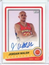 2022 Topps Chrome McDonald's All American McDonald’s All-American Gameday Paper Autographs Jordan Walsh #PA-JWA card