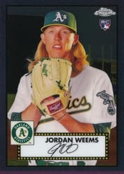 2021 Topps Chrome Platinum Anniversary Base Set Jordan Weems #139 card
