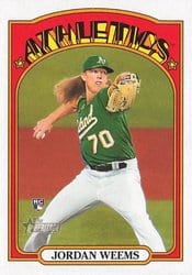2021 Topps Heritage Base Set Jordan Weems #531 card