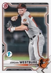 2021 Bowman 1st Edition Base Set Jordan Westburg #BP-98 card