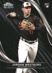 2024 Topps Chrome Black Base Set Jordan Westburg #76 card