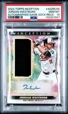 2024 Topps Inception Autographed Game Socks Relic Jordan Westburg #AGSR-JW card