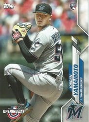 2020 Topps Opening Day Base Set Jordan Yamamoto #29 card