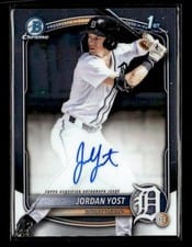 2025 Bowman Draft Chrome Prospect Autographs Jordan Yost #CPA-JY card