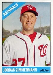 2015 Topps Heritage Base Set Jordan Zimmermann #452 card