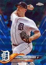 2018 Topps Chrome Sapphire Edition Base Set Jordan Zimmermann #279 card