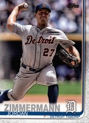 2019 Topps Base Set Jordan Zimmermann #249 card