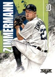 2019 Topps Fire Base Set Jordan Zimmermann #119 card