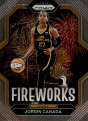2023 Panini Prizm WNBA Fireworks Jordin Canada #9 card