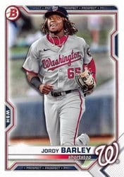 2021 Bowman Draft Base Set Jordy Barley #BD-6 card