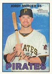 2016 Topps Heritage Base Set Jordy Mercer #395 card
