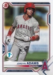 2021 Bowman 1st Edition Base Set Jordyn Adams #BP-30 card