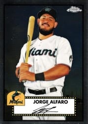 2021 Topps Chrome Platinum Anniversary Base Set Jorge Alfaro #419 card