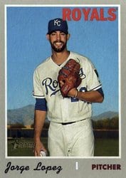 2019 Topps Heritage Base Set Jorge Lopez #616 card