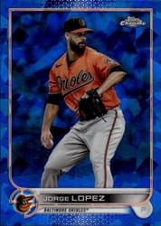2022 Topps Chrome Sapphire Edition Base Set Jorge Lopez #552 card