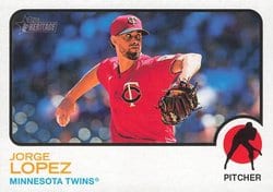 2022 Topps Heritage Base Set Jorge Lopez #681 card