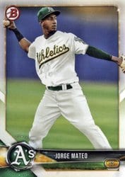 2018 Bowman Prospects Jorge Mateo #BP95 card