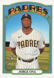 2021 Topps Heritage Base Set Jorge Ona #504 card