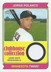 2023 Topps Heritage Clubhouse Collection Relics Jorge Polanco #CCR-JP card