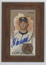 2023 Topps Allen & Ginter Framed Mini Autographs Jorge Posada #MA-JPO card