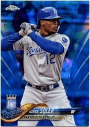 2018 Topps Chrome Sapphire Edition Base Set Jorge Soler #653 card