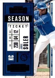2020 Panini Contenders Base Set Jorge Soler #41 card