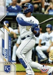 2020 Topps Opening Day Base Set Jorge Soler #72 card