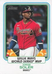 2022 Topps Heritage Award Winners Jorge Soler #AW-9 card