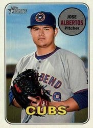 2018 Topps Heritage Minor League Base Set Jose Albertos #47 card