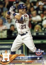 2018 Topps Opening Day Base Set Jose Altuve #50 card