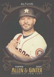 2021 Topps Allen & Ginter X Base Set Jose Altuve #16 card