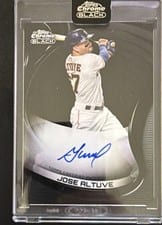 2021 Topps Chrome Black Autographs Jose Altuve #CBA-JAL card