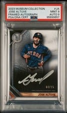 2023 Topps Museum Collection Framed Autographs Silver Jose Altuve #MFA-JA card