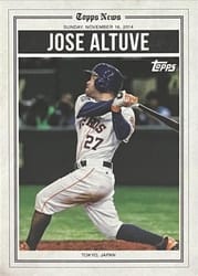 2025 Topps History of Japanese Baseball Jose Altuve #HB-6 card