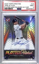 2025 Topps Pristine Plated and Polished Autographs Jose Altuve #PAPAV-JA card