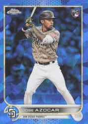 2022 Topps Chrome Update Sapphire Edition Base Set Jose Azocar #US280 card