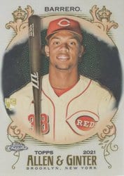 2021 Topps Allen & Ginter Chrome Base Set Jose Barrero #247 card