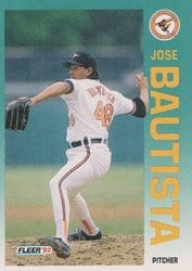 1992 Fleer Base Set Jose Bautista #2 card