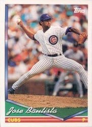 1994 Topps Base Set Jose Bautista #92 card