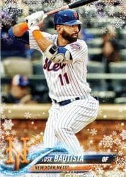 2018 Topps Holiday Base Set Jose Bautista #HMW124 card