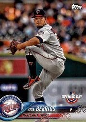 2018 Topps Opening Day Base Set Jose Berrios #173 card