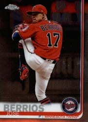 2019 Topps Chrome Base Set Jose Berrios #123 card