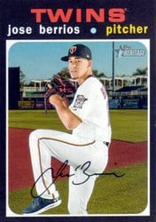 2020 Topps Heritage Base Set Jose Berrios #238 card
